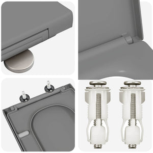 Toilettensitz Grau Duroplast