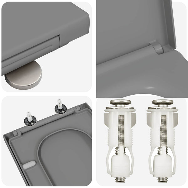 Toilettensitz Grau Duroplast
