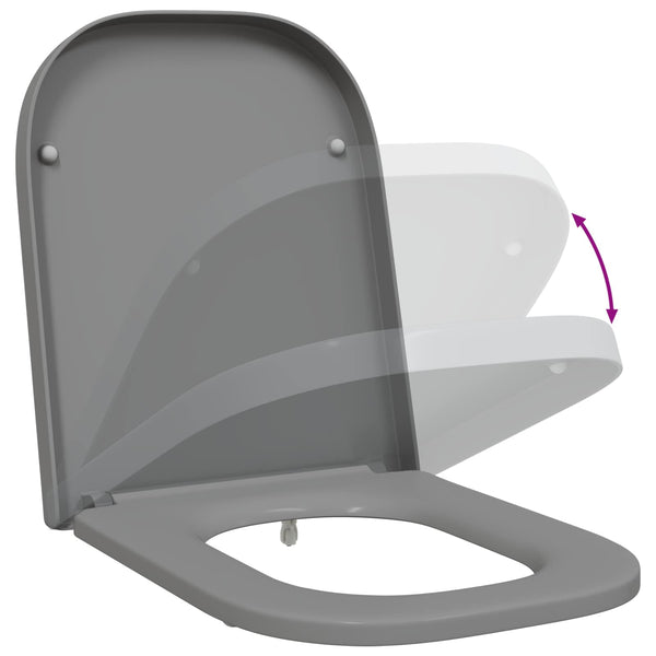 Toilettensitz Grau Duroplast