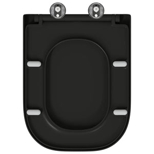 Schwarzer Toilettensitz Duroplast