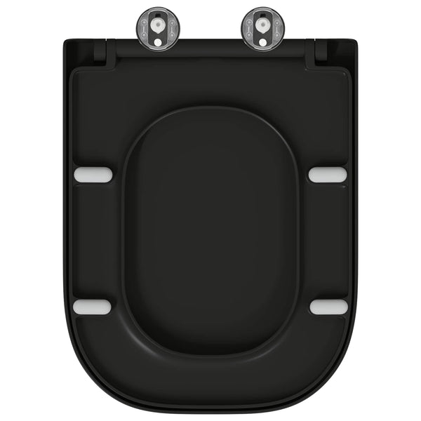 Schwarzer Toilettensitz Duroplast