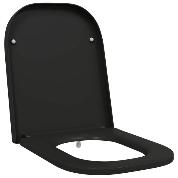 Schwarzer Toilettensitz Duroplast