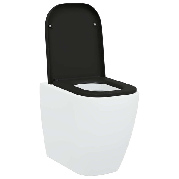 Schwarzer Toilettensitz Duroplast
