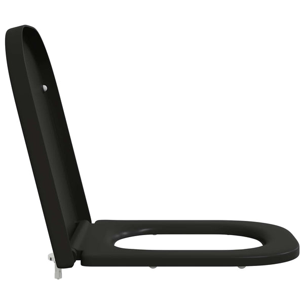 Schwarzer Toilettensitz Duroplast