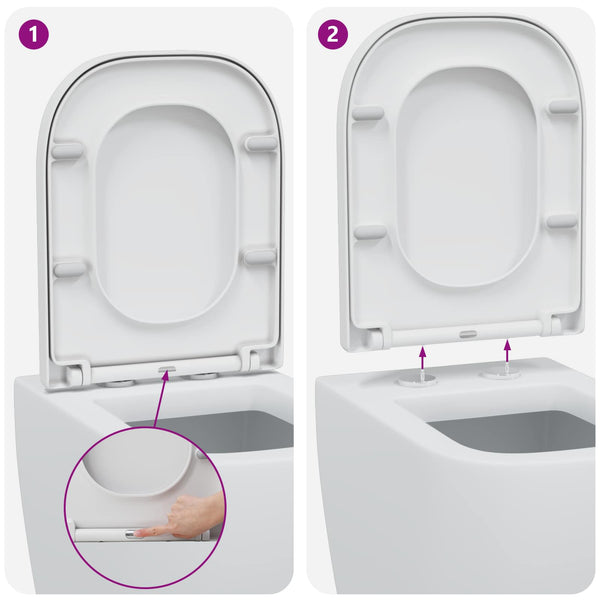 Toilettensitz Weiß Duroplast