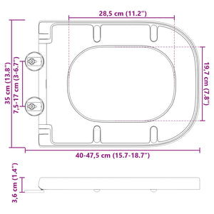 Toilettensitz Weiß Duroplast