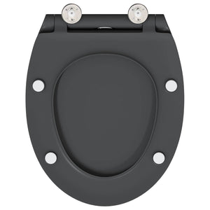 Anthrazit Toilettensitz Duroplast 47x37,5 cm
