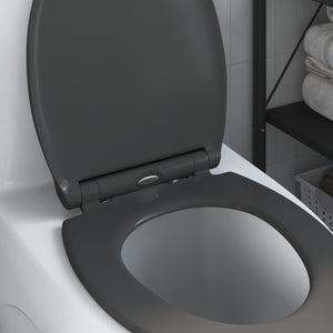 Anthrazit Toilettensitz Duroplast 47x37,5 cm