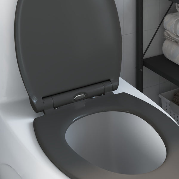 Anthrazit Toilettensitz Duroplast 47x37,5 cm