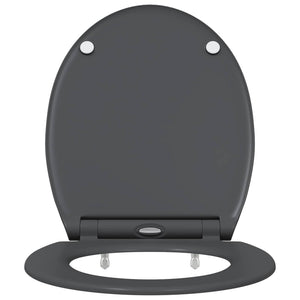 Anthrazit Toilettensitz Duroplast 47x37,5 cm