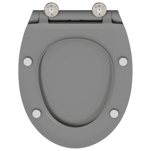 Grauer Toilettensitz Duroplast 47x37,5 cm