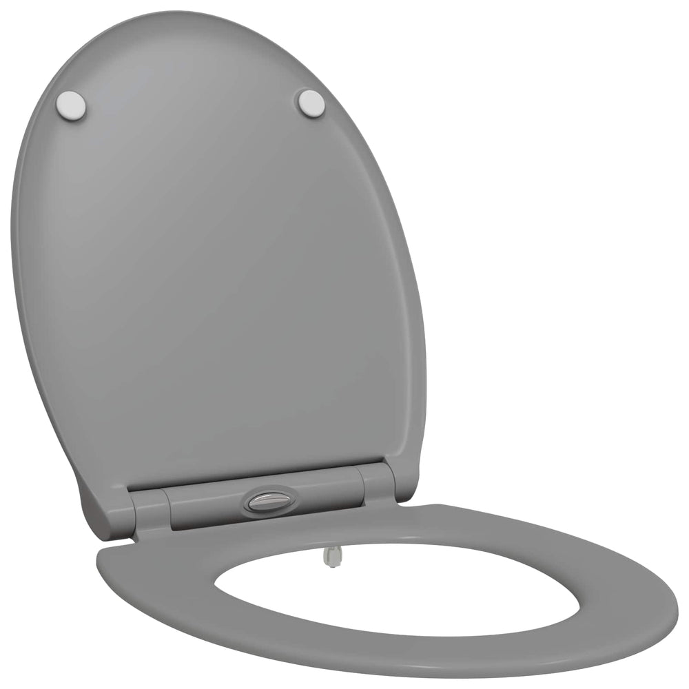 Grauer Toilettensitz Duroplast 47x37,5 cm