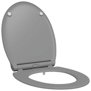 Grauer Toilettensitz Duroplast 47x37,5 cm