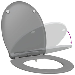 Grauer Toilettensitz Duroplast 47x37,5 cm