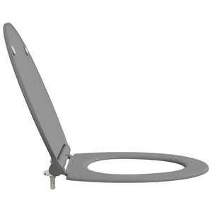 Grauer Toilettensitz Duroplast 47x37,5 cm
