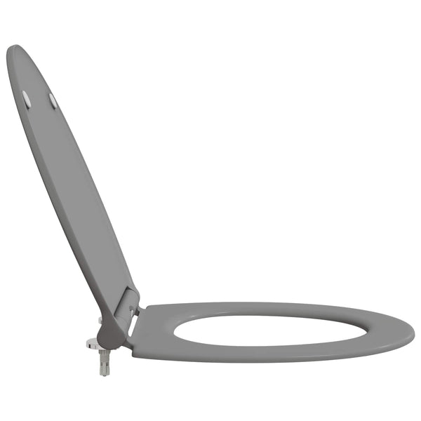 Grauer Toilettensitz Duroplast 47x37,5 cm