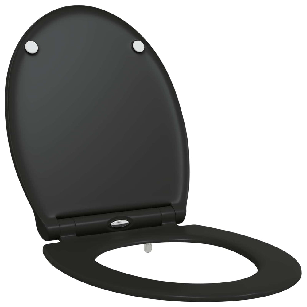 Schwarzer Toilettensitz Duroplast 47x37,5 cm
