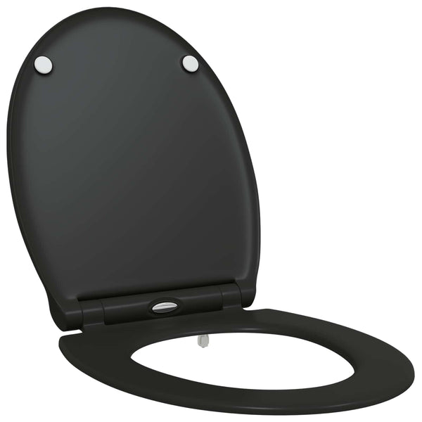 Schwarzer Toilettensitz Duroplast 47x37,5 cm