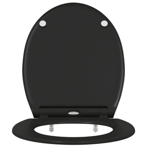 Schwarzer Toilettensitz Duroplast 47x37,5 cm