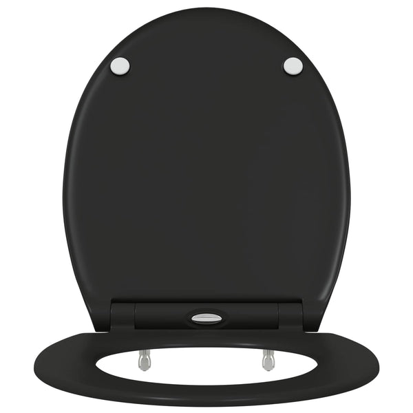 Schwarzer Toilettensitz Duroplast 47x37,5 cm
