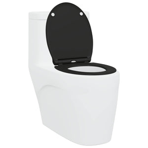 Schwarzer Toilettensitz Duroplast 47x37,5 cm