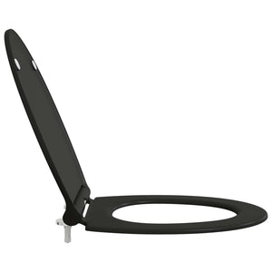 Schwarzer Toilettensitz Duroplast 47x37,5 cm