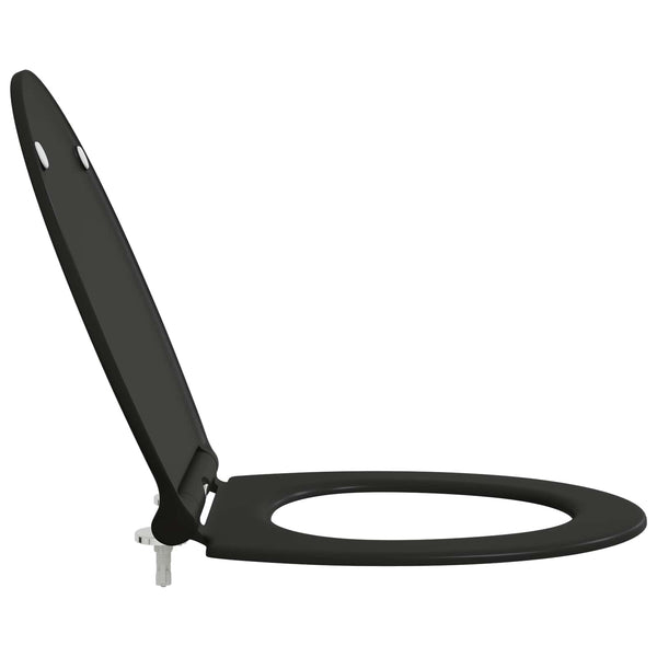Schwarzer Toilettensitz Duroplast 47x37,5 cm