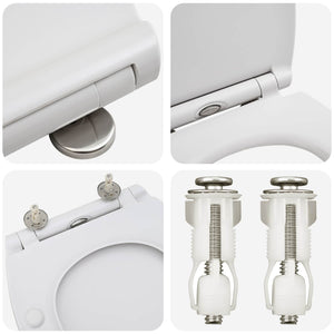 WC-Sitz Weiß Duroplast 47x37,5 cm