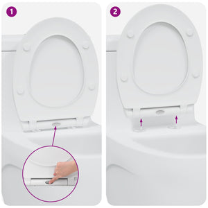 WC-Sitz Weiß Duroplast 47x37,5 cm