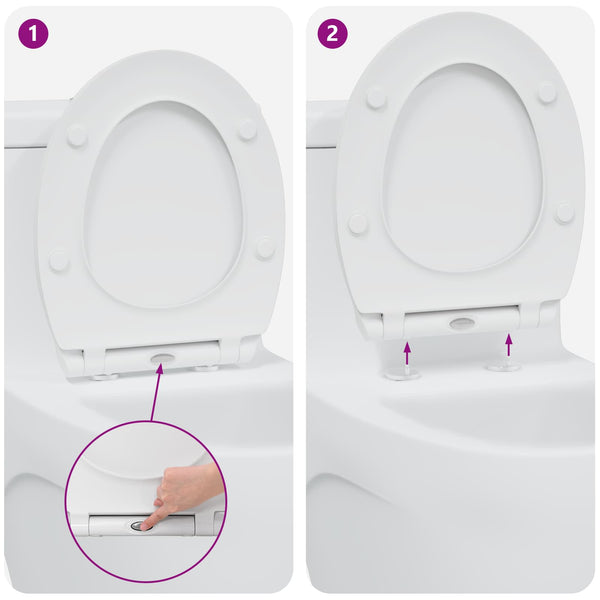 WC-Sitz Weiß Duroplast 47x37,5 cm