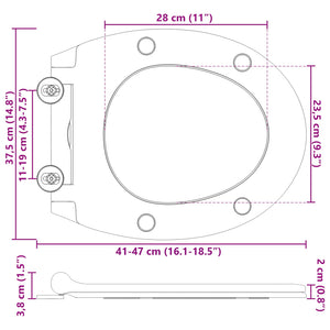 WC-Sitz Weiß Duroplast 47x37,5 cm