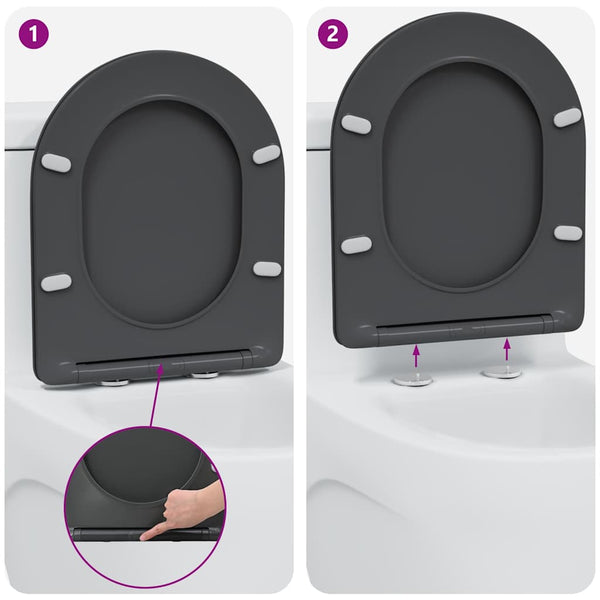 Anthrazit Toilettensitz Duroplast