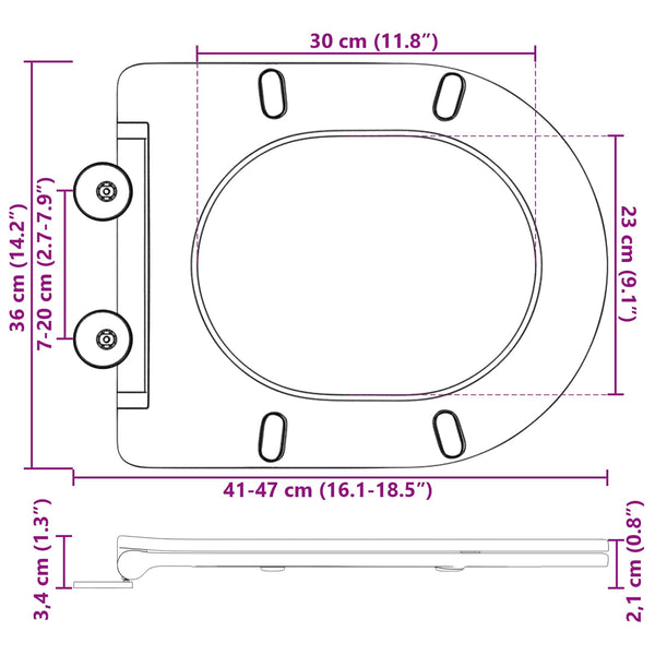 Anthrazit Toilettensitz Duroplast