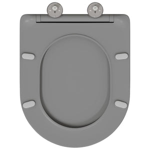 Grauer Toilettensitz Duroplast