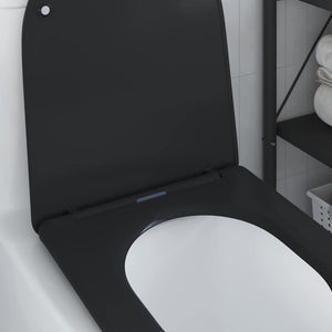 Schwarzer Toilettensitz Duroplast