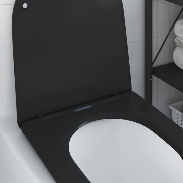 Schwarzer Toilettensitz Duroplast