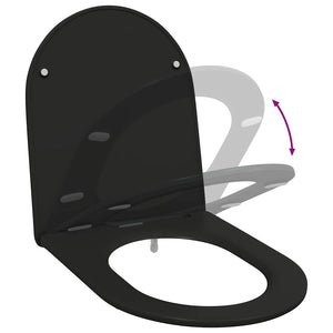 Schwarzer Toilettensitz Duroplast