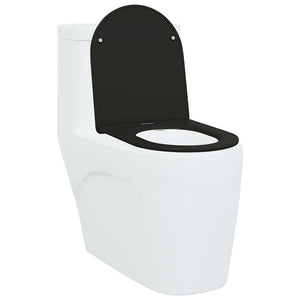 Schwarzer Toilettensitz Duroplast