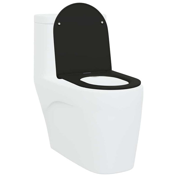 Schwarzer Toilettensitz Duroplast