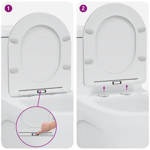 Toilettensitz Weiß Duroplast 47x36 cm