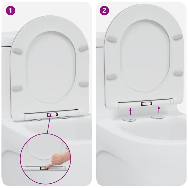 Toilettensitz Weiß Duroplast 47x36 cm