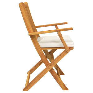 Klappstuhl 4er-Set Weiß Akazie