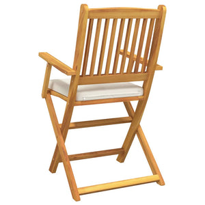Klappstuhl 6er Set Akazie Weiß