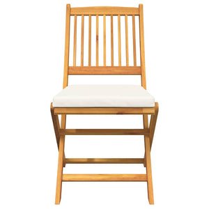 Klappstuhl 6er Set Akazie Weiß