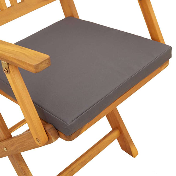 Klappstühle 6er Set Grau Akazie