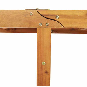 Sonnenliege 2er Set Rot Akazie Massivholz