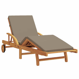 Sonnenliege 3er Set Taupe Akazienholz