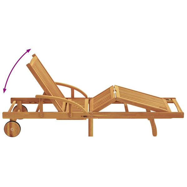 Sonnenliege 3er Set Taupe Akazienholz