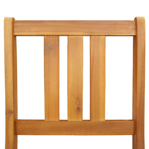 Akazienholz Bistro Stühle mit Kissen, 8er Set