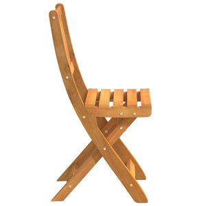 Akazienholz Bistro Stühle mit Kissen, 8er Set